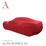 Alfa Romeo 4C Spider Indoor Autoabdeckung - Maßgeschneidert - Rot