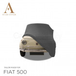 Fiat 500 Autoabdeckung - Maßgeschneidert - Silbergrau