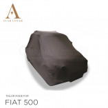 Fiat 500 Autoabdeckung - Maßgeschneidert - Schwarz