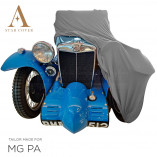 MG P-type Roadster 1934-1936 - Indoor Autoabdeckung - Silbergrau